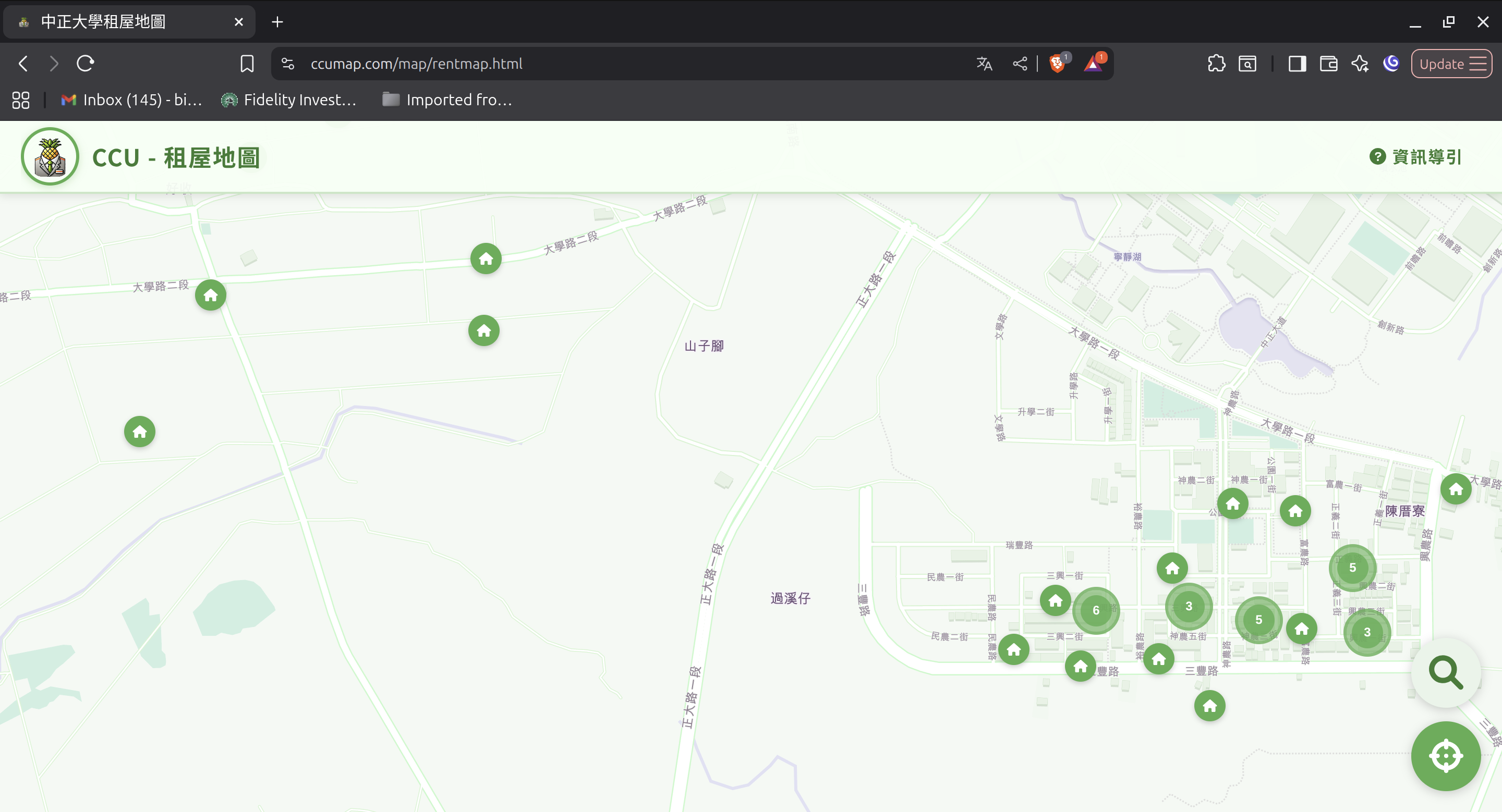 Uni Job and Rent Hunt Map Interface